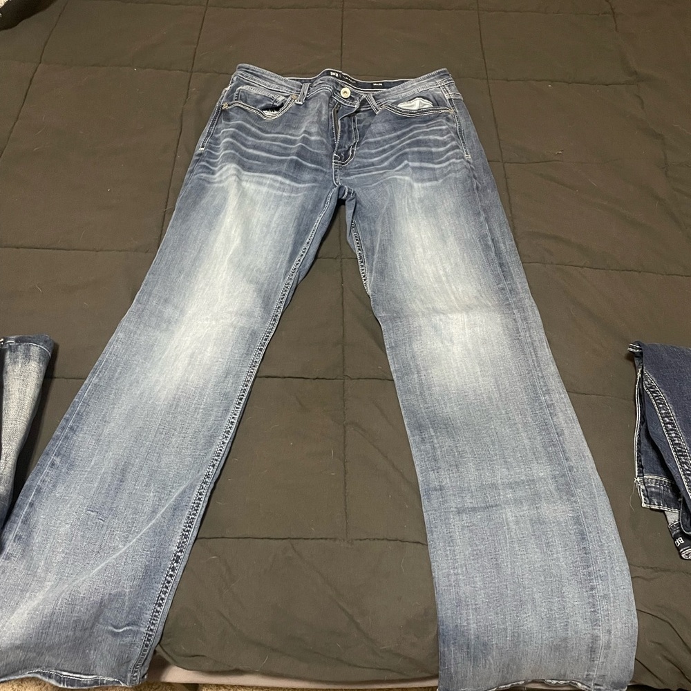 Buckle Men's Bootcut Jeans in Light Blue